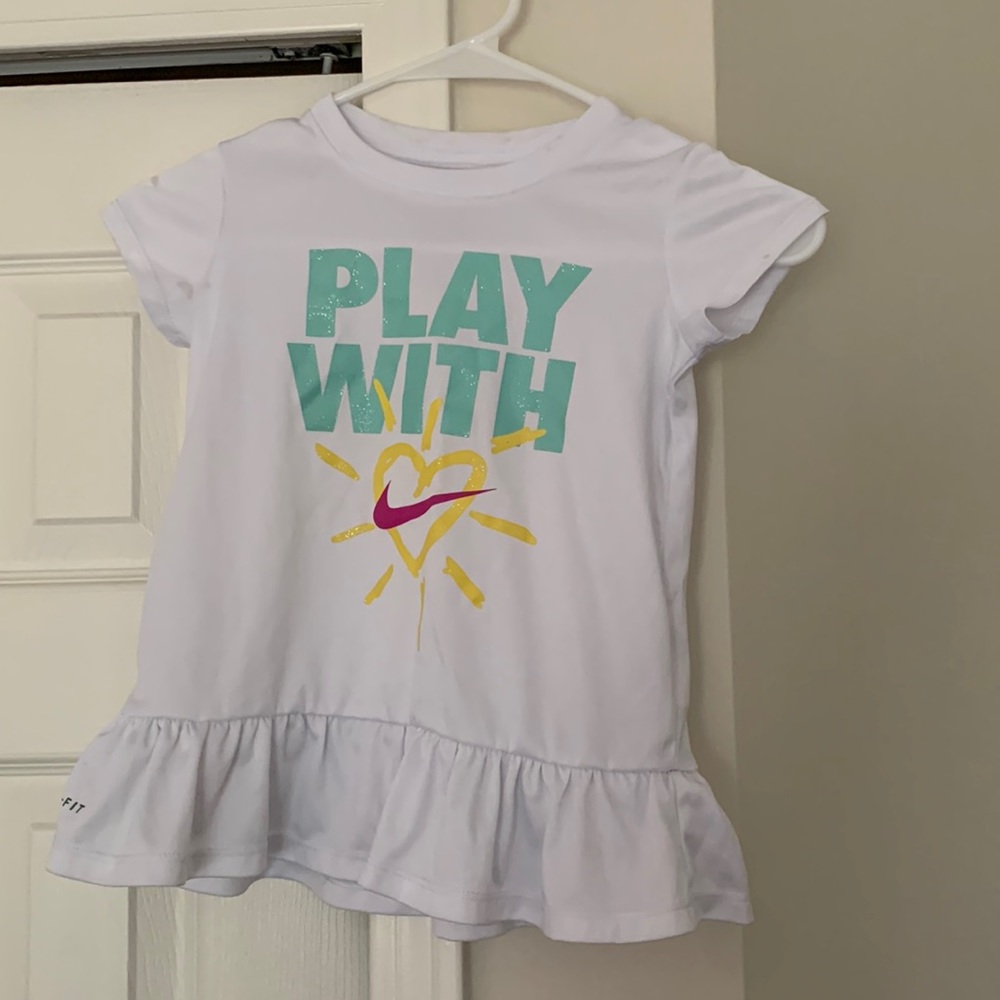 Nike dry fit shirt with ruffle